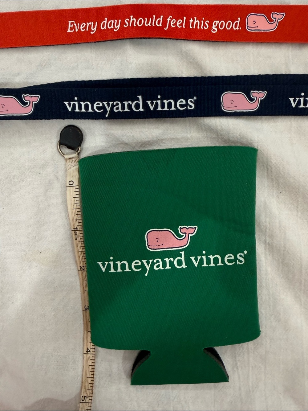 Trio Vineyard Vines Green Can Koozie Pink Whale Logo, sunglass strap 🕶️lanyard